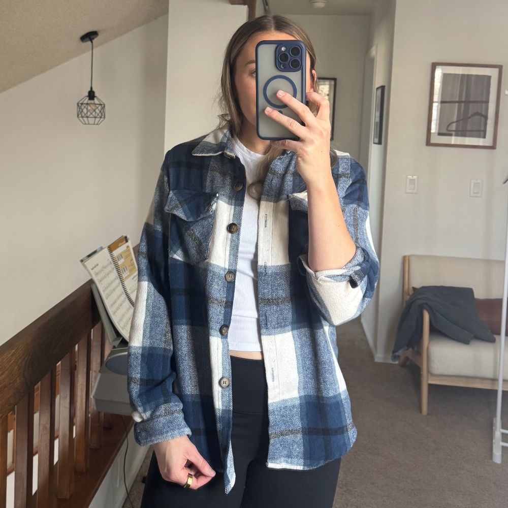 Blue and White Flannel